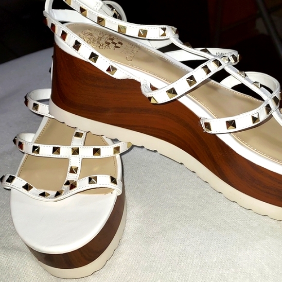 Vince Camuto Studded Wedge Sandals - Pemolie